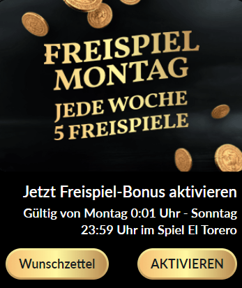 JackpotPiraten Freispiel Montag