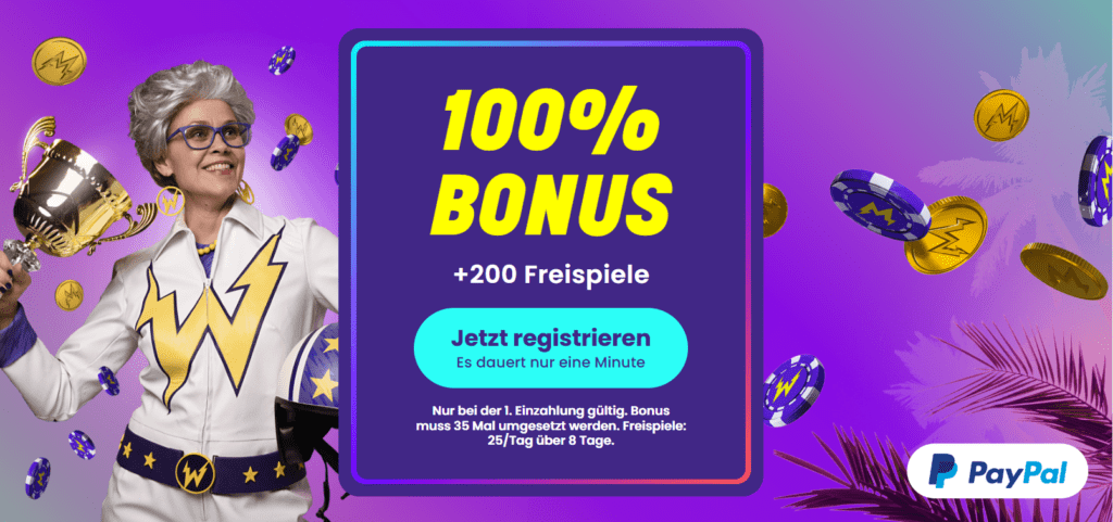 Wildz 100% Bonus + 200 Freispiele