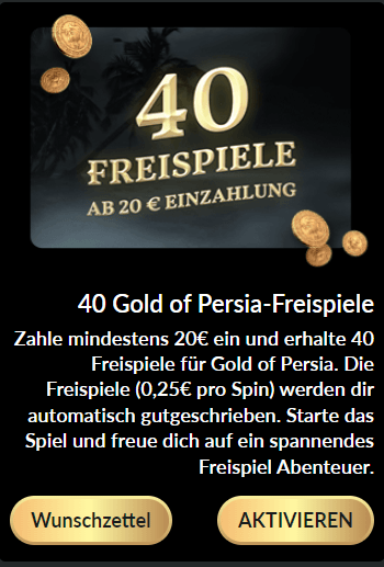 40 Freispiele