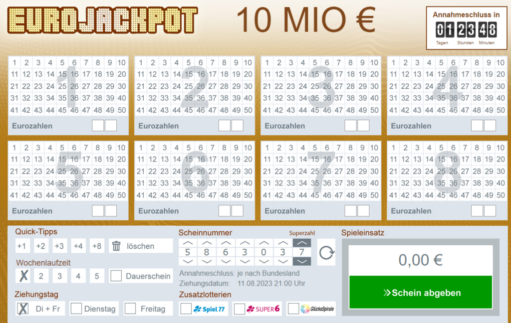 Lottobay Eurojackpot Online