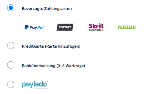 Merkur Slots Einzahlmethoden