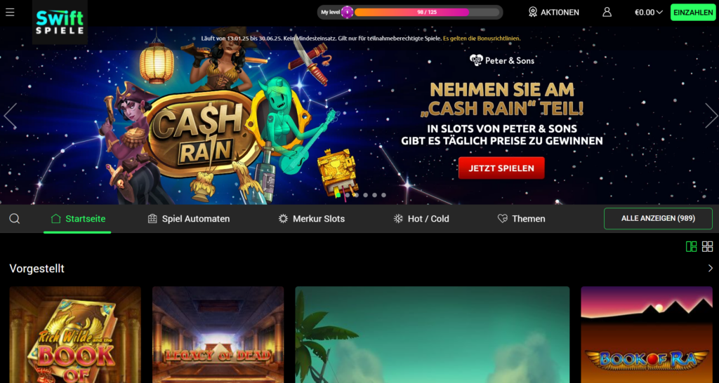 Swift Casino Übersicht