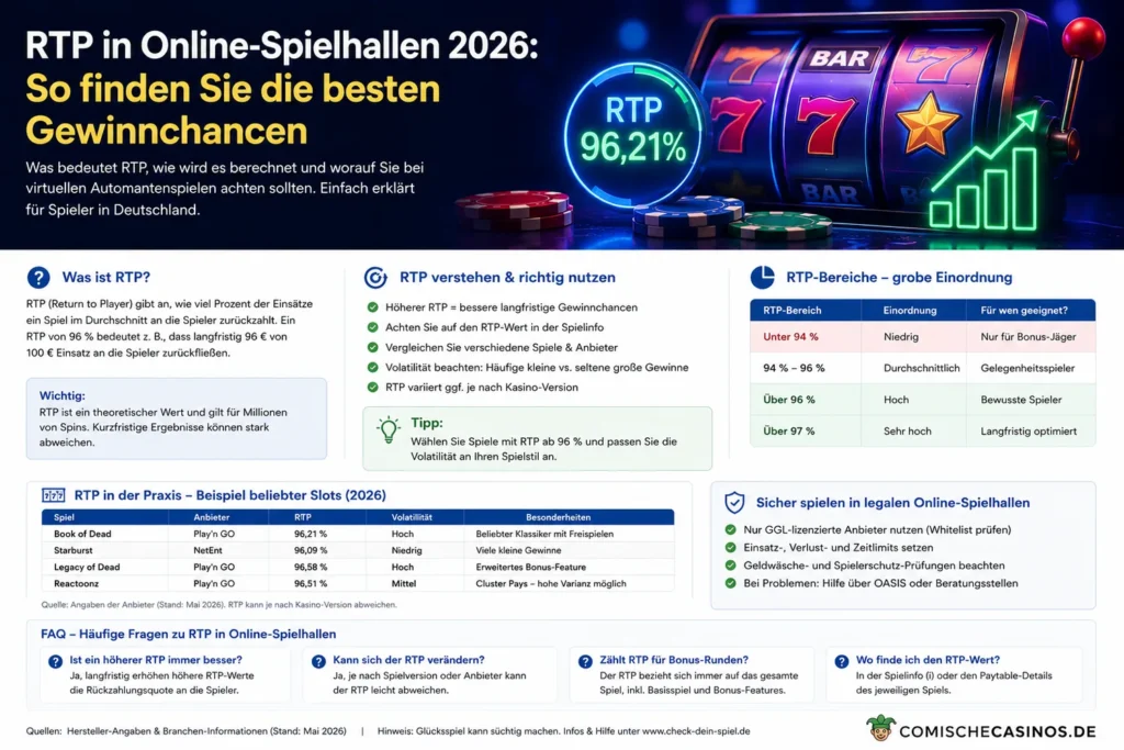 RTP in Online-Spielhallen 2026: Auszahlungsquote richtig verstehen