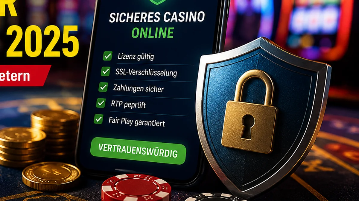 Smartphone und Sicherheitsschild als Symbol für legale Online-Spielhallen und Spielerschutz